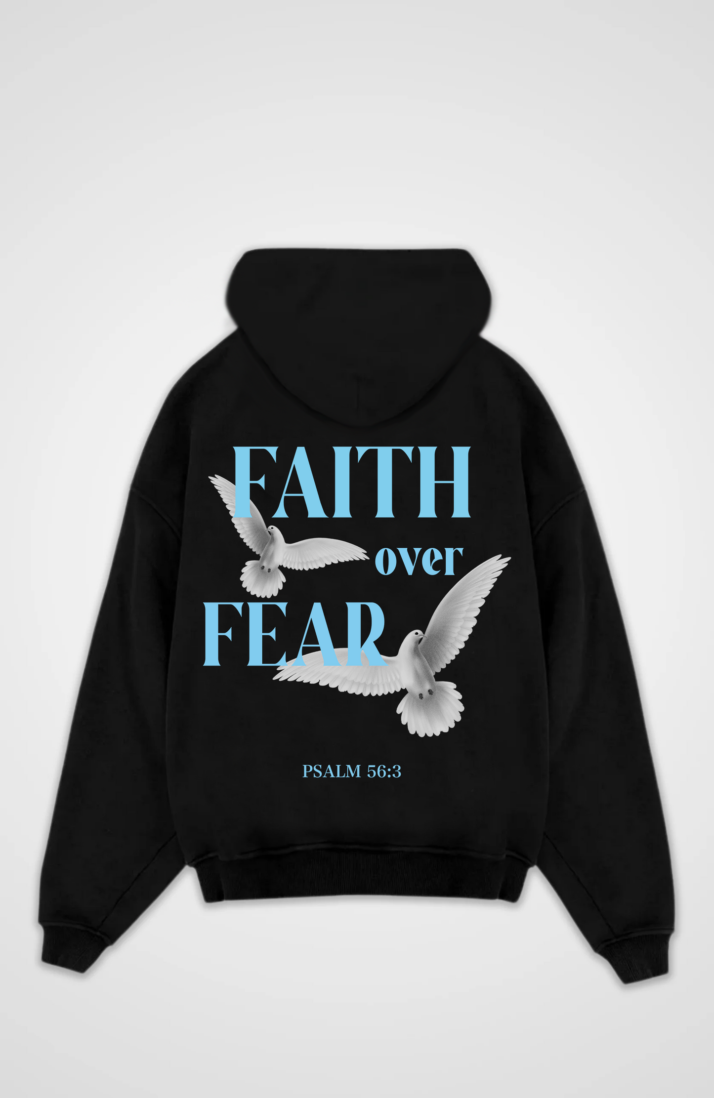 Faith over Fear Oversized hættetrøje