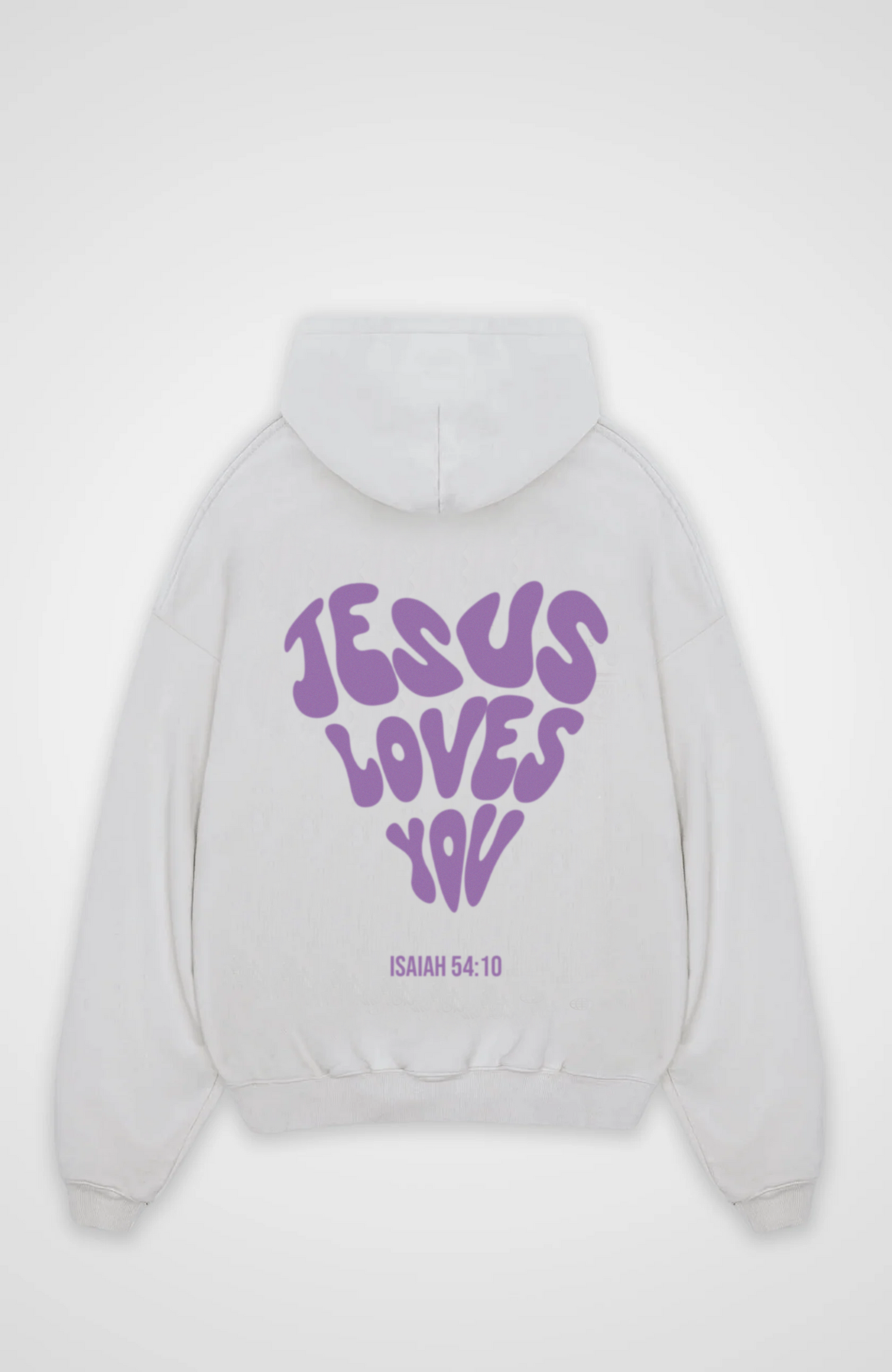 Jesus Loves You (Herz) Lila Oversized Hoodie