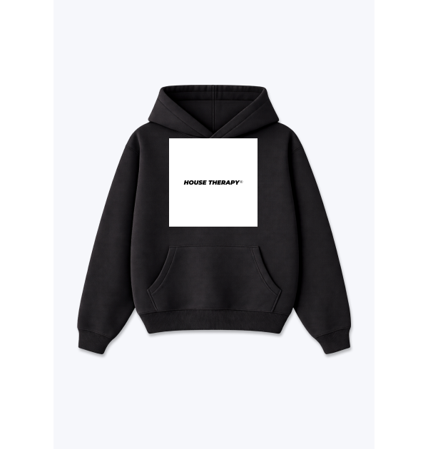 Oversized Hoodie - Black Front (Designed)