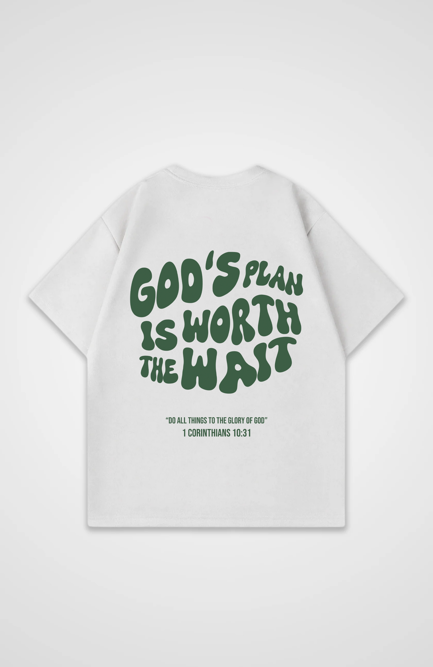 Gods Plan is worth the wait Grün Oversized Shirt