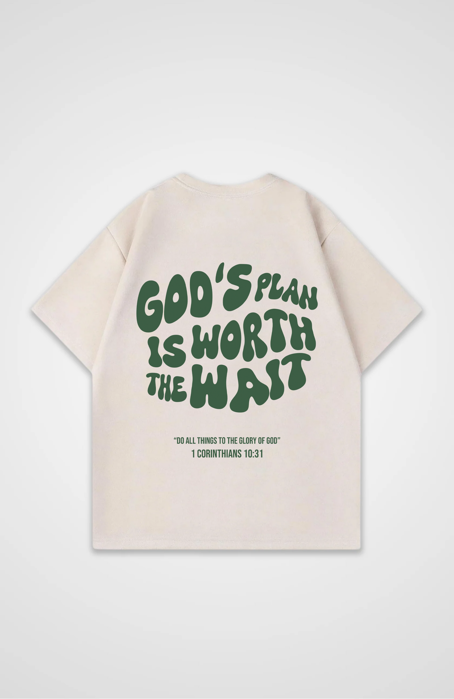 Gods Plan is worth the wait Grün Oversized Shirt