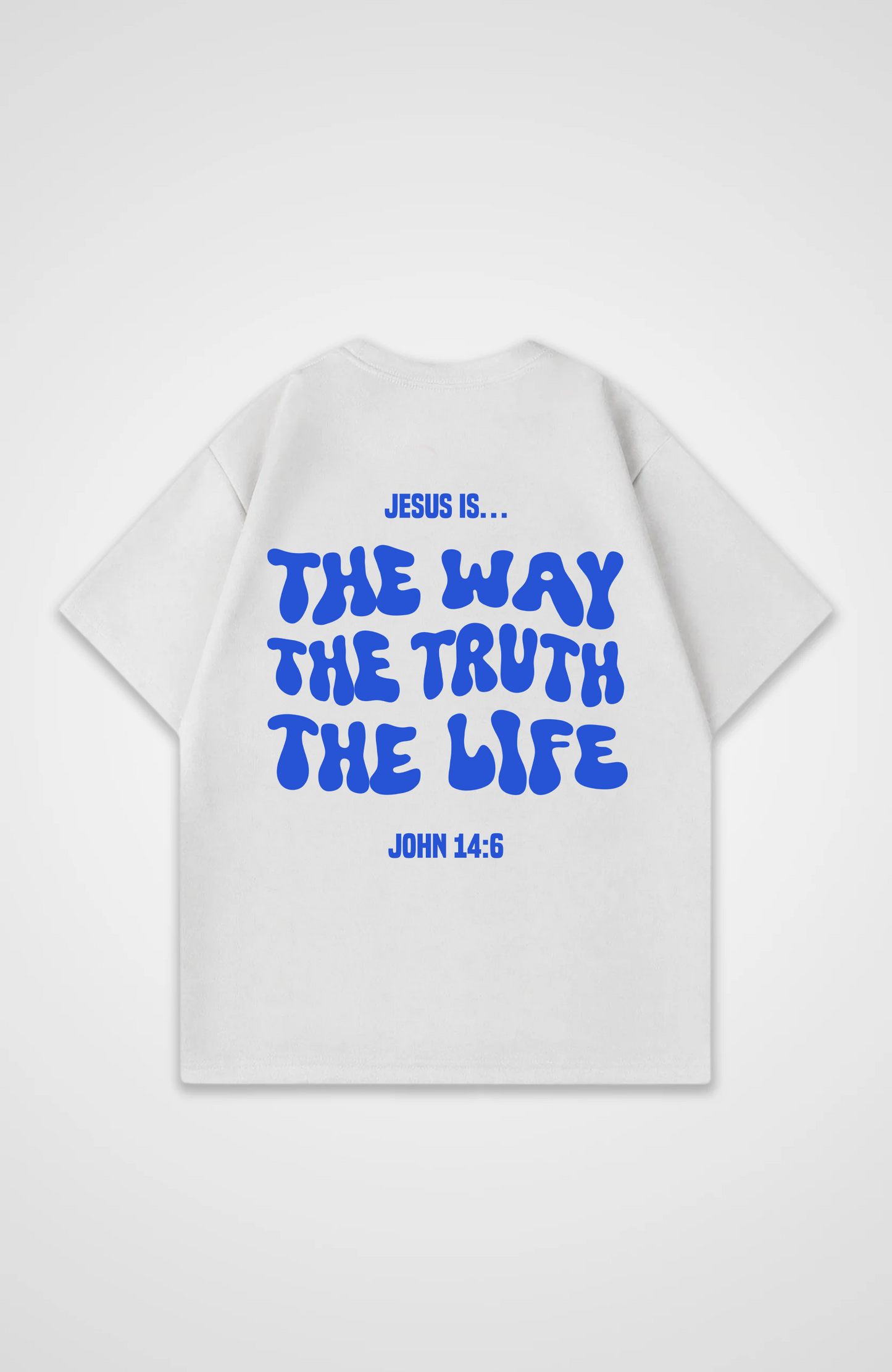 Jesus is the Way... Blau Oversized Shirt