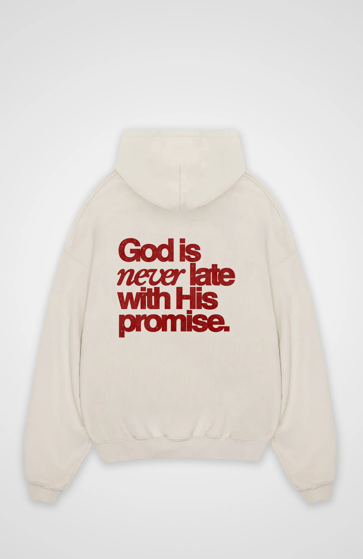 God is never late with his promise Oversized Hoodie