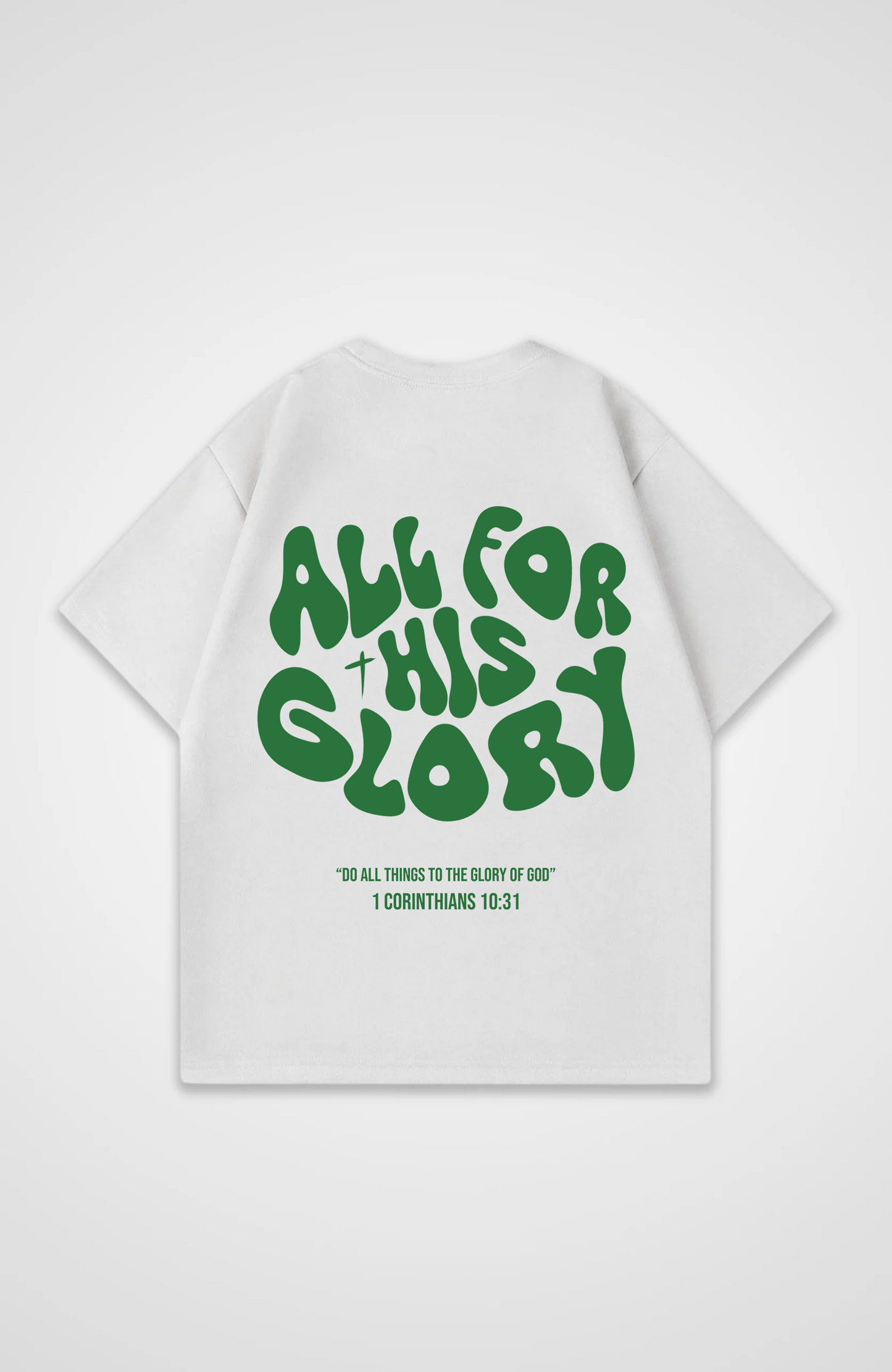 All for his Glory Grün Oversized Shirt