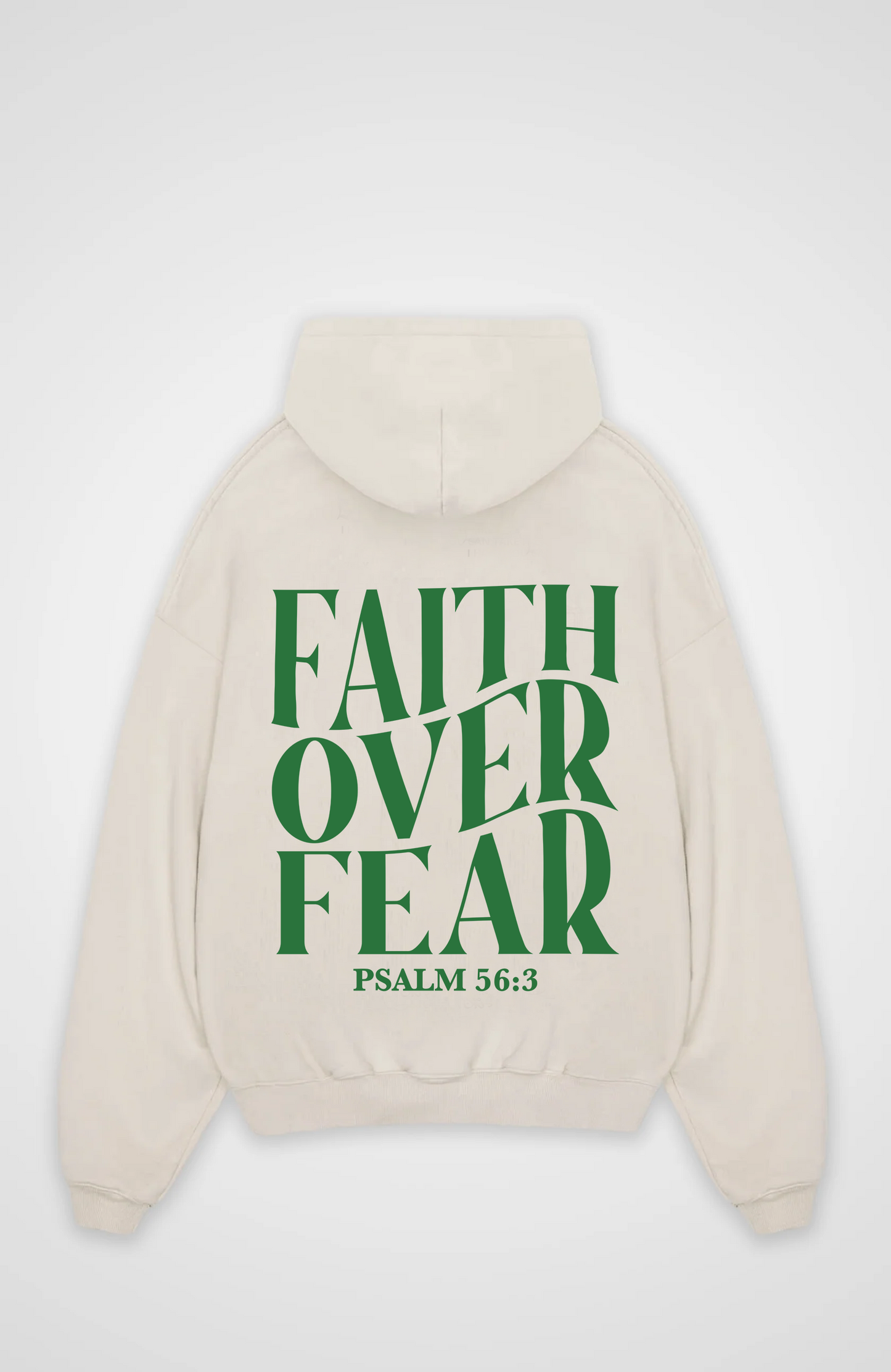 Faith over Fear Grün Oversized Hoodie