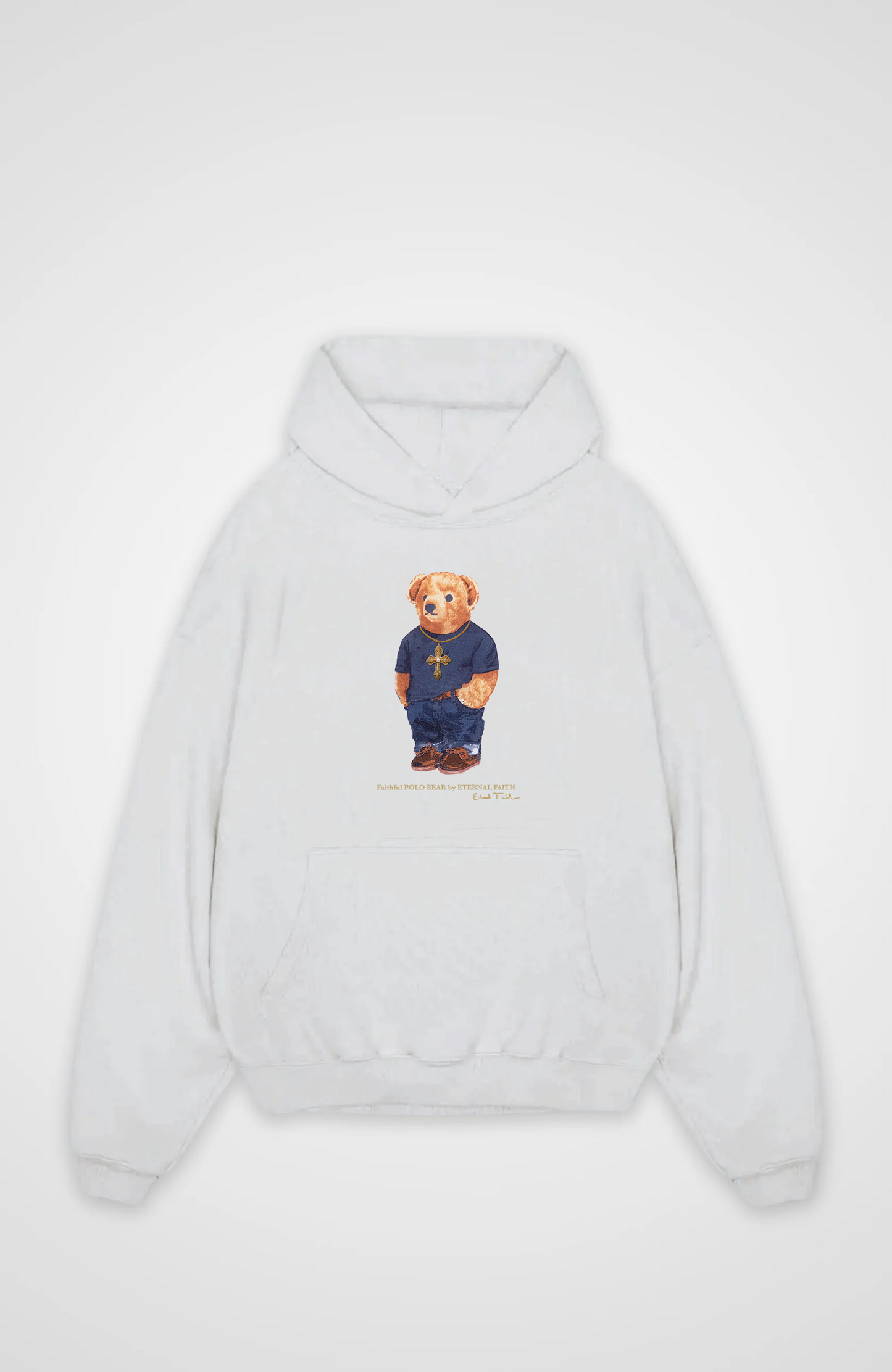 Sweat à capuche surdimensionné doré Polo Bear