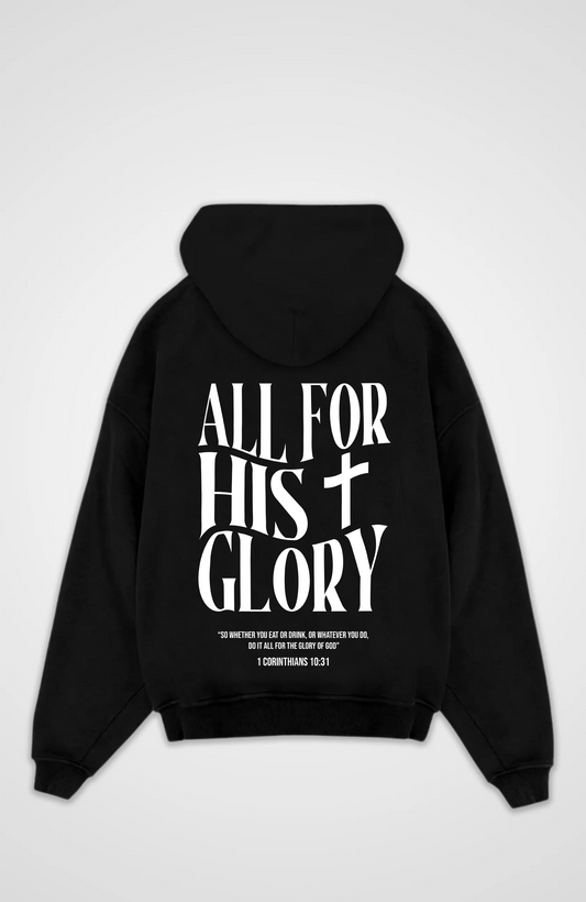 All for his Glory (2.0) Weiß Oversized Hoodie