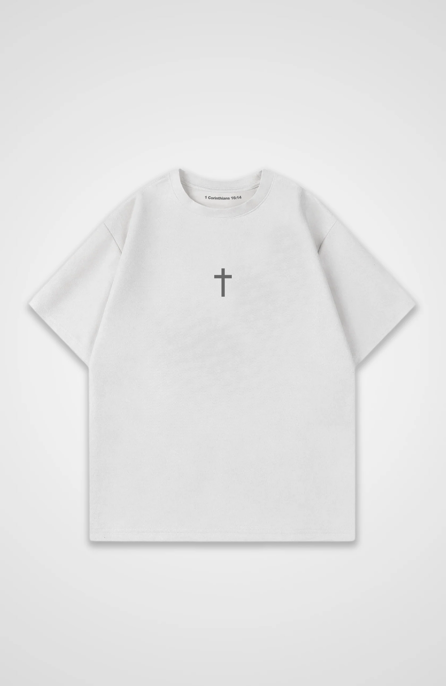 Faith over Fear Oversized Shirt - White Front Base