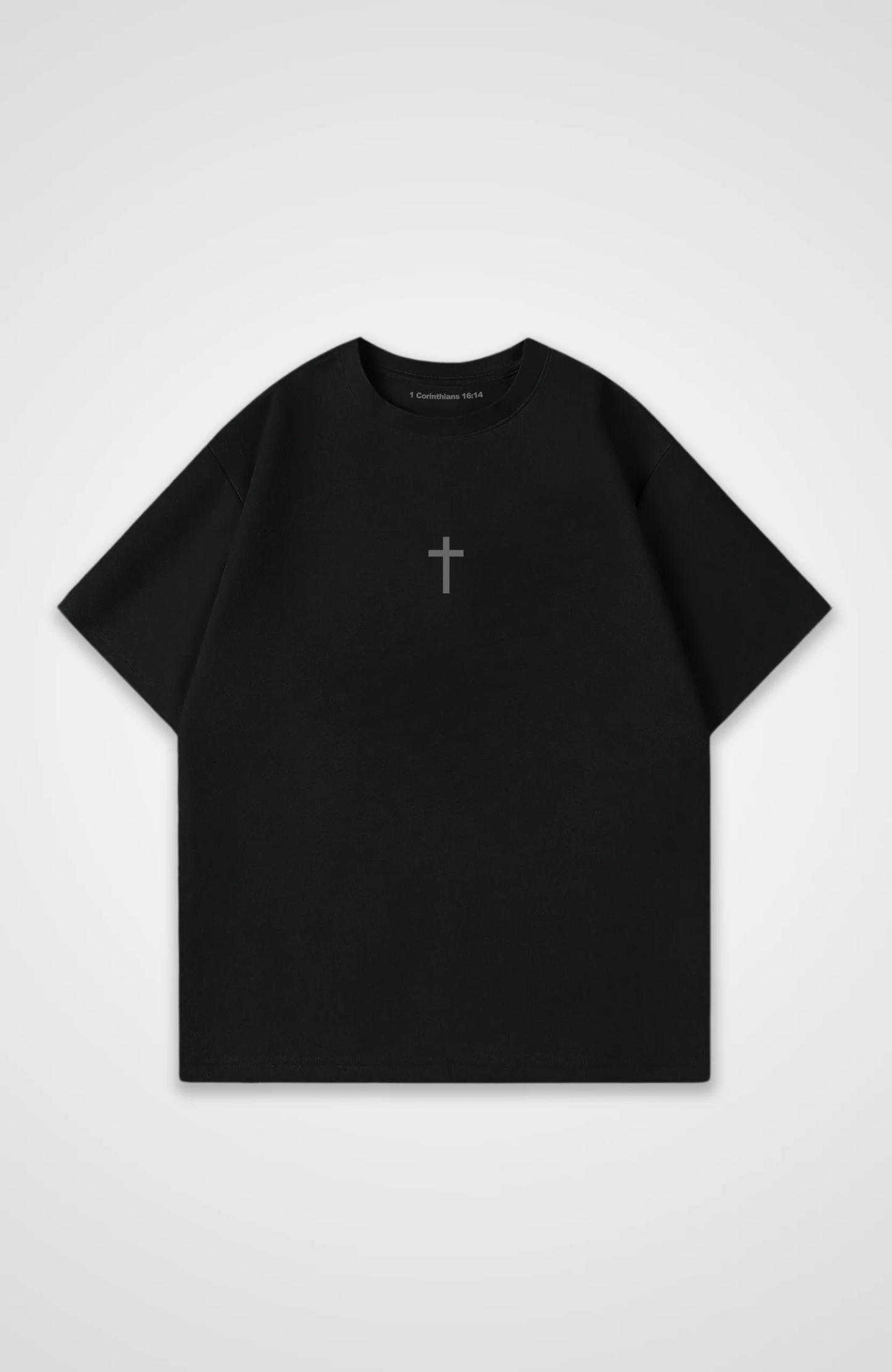 Faith over Fear Oversized Shirt - Black Front Base