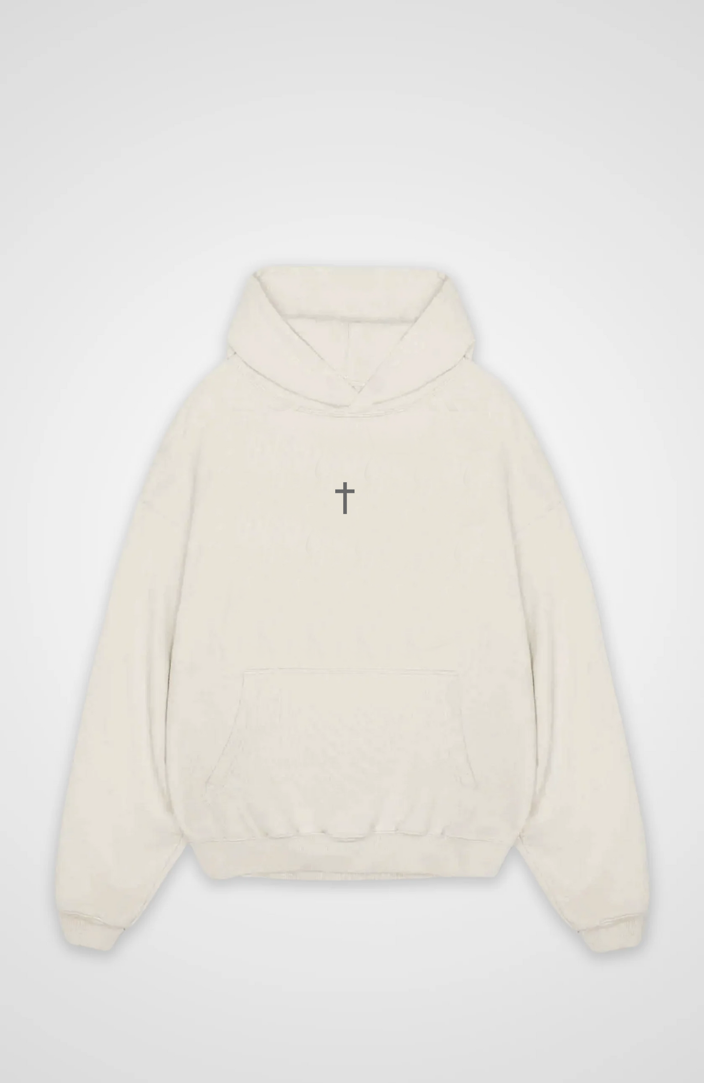 Pretty Girls love Jesus Oversized Hoodie - Beige Front Base