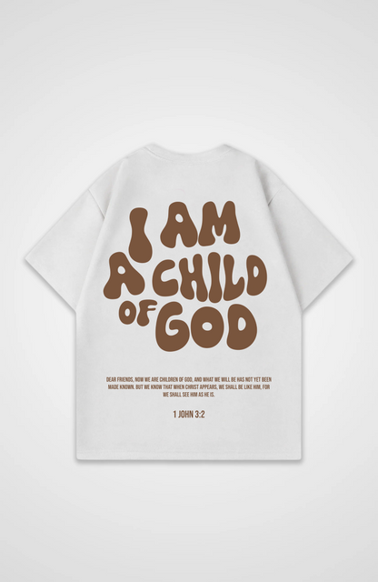 Im a Child of God Braun Oversized Shirt