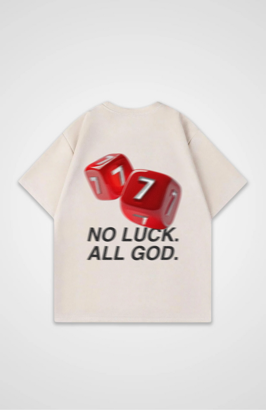 No Luck All God (Würfel) Oversized Shirt