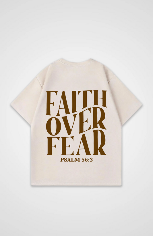 Faith Over Fear Braun Oversized Shirt