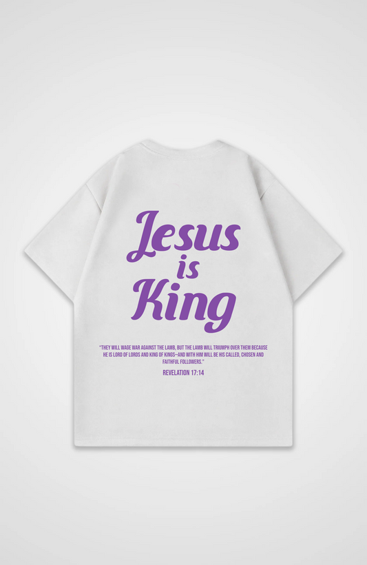 Jesus is King (OG) Lila Oversized Shirt