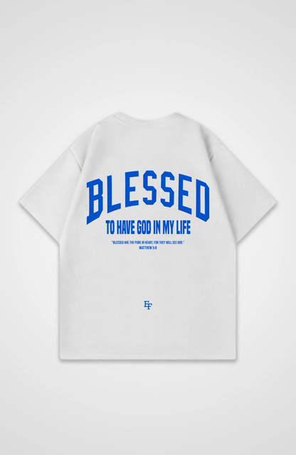 Blessed Blau Oversized Shirt