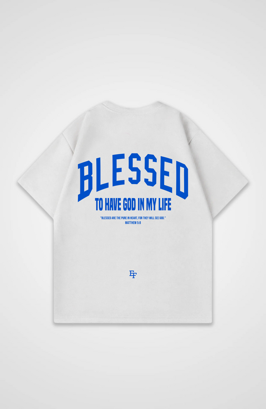 Blessed Blau Oversized Shirt