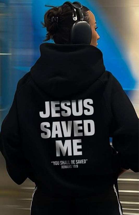 Jesus Saved Me Oversized Hoodie