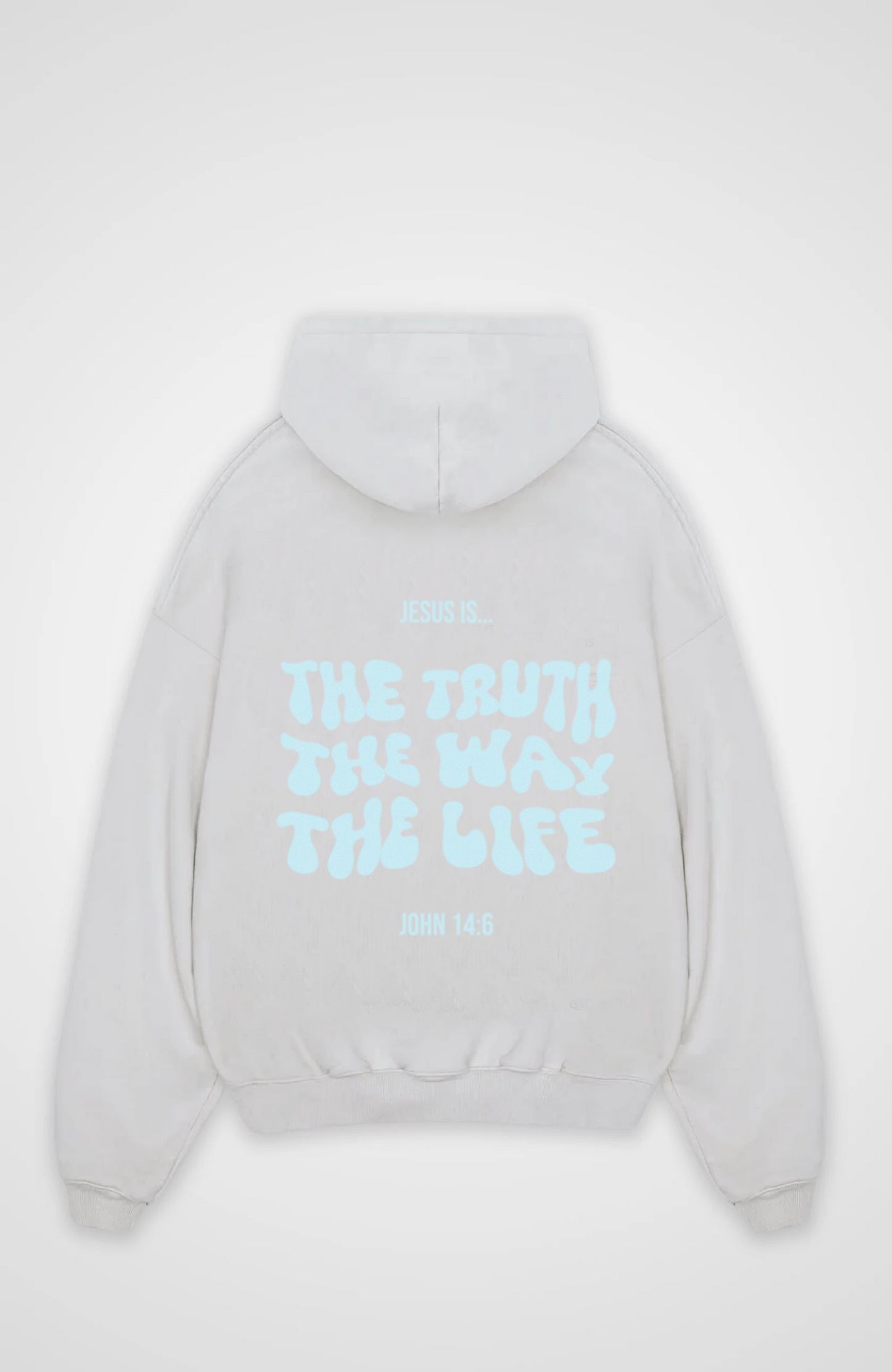 Jesus the way the... Baby Blau Oversized Hoodie