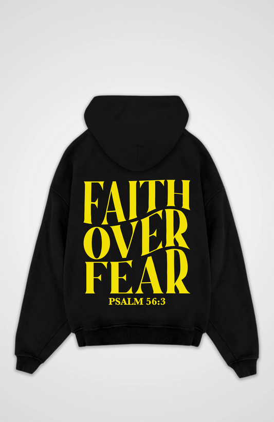 Faith over Fear Gelb Oversized Hoodie