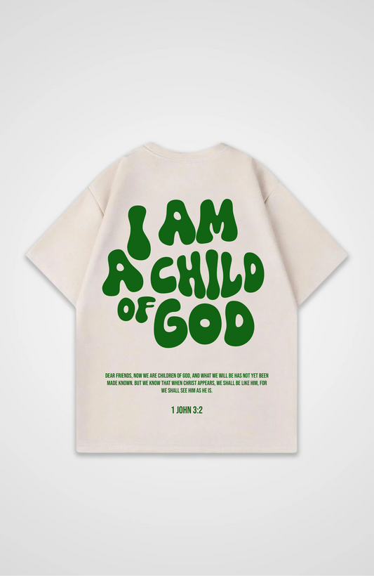 Im a Child of God Grün Oversized Shirt
