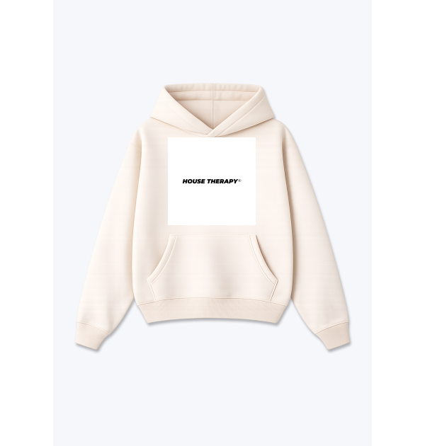 Oversized Hoodie - Beige Front (Designed)