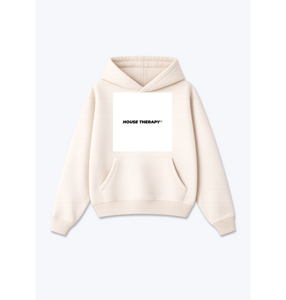 Oversized Hoodie - Beige Front (Designed)