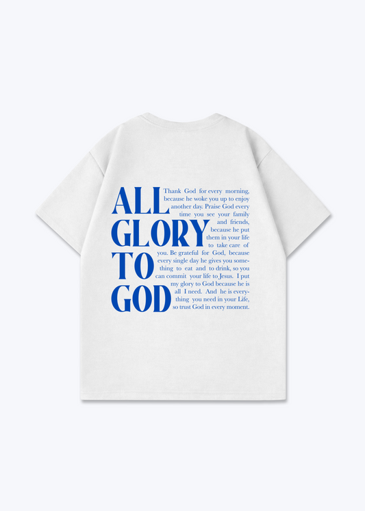 All Glory to God Oversized Shirt - White Back (Designed)