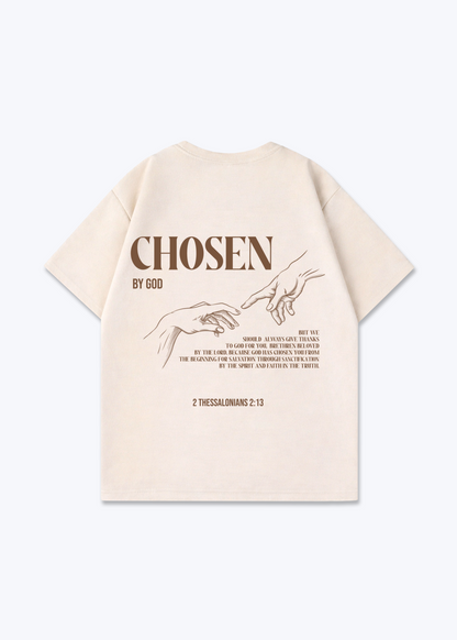 Chosen by God Oversized Shirt - Beige Back (Designed)