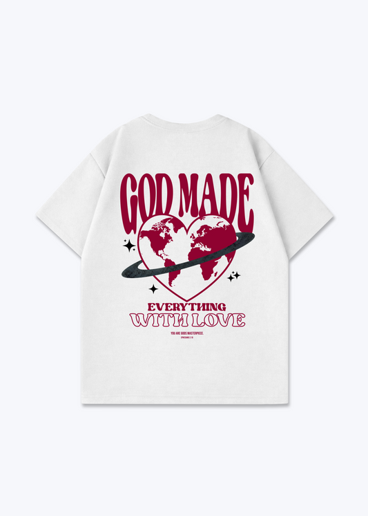 God Made Oversized Shirt - White Back (Designed)