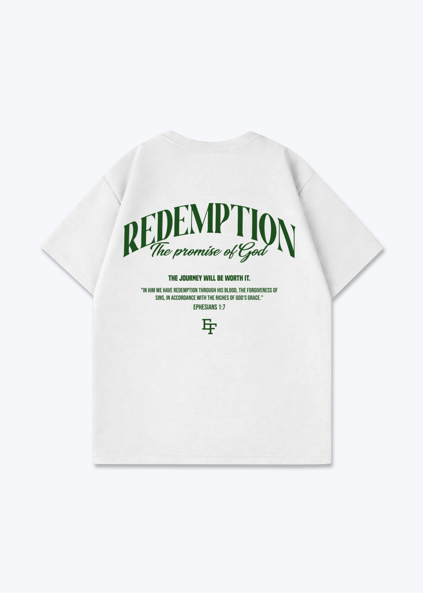 Redemption Oversized Shirt - White Back (Designed)