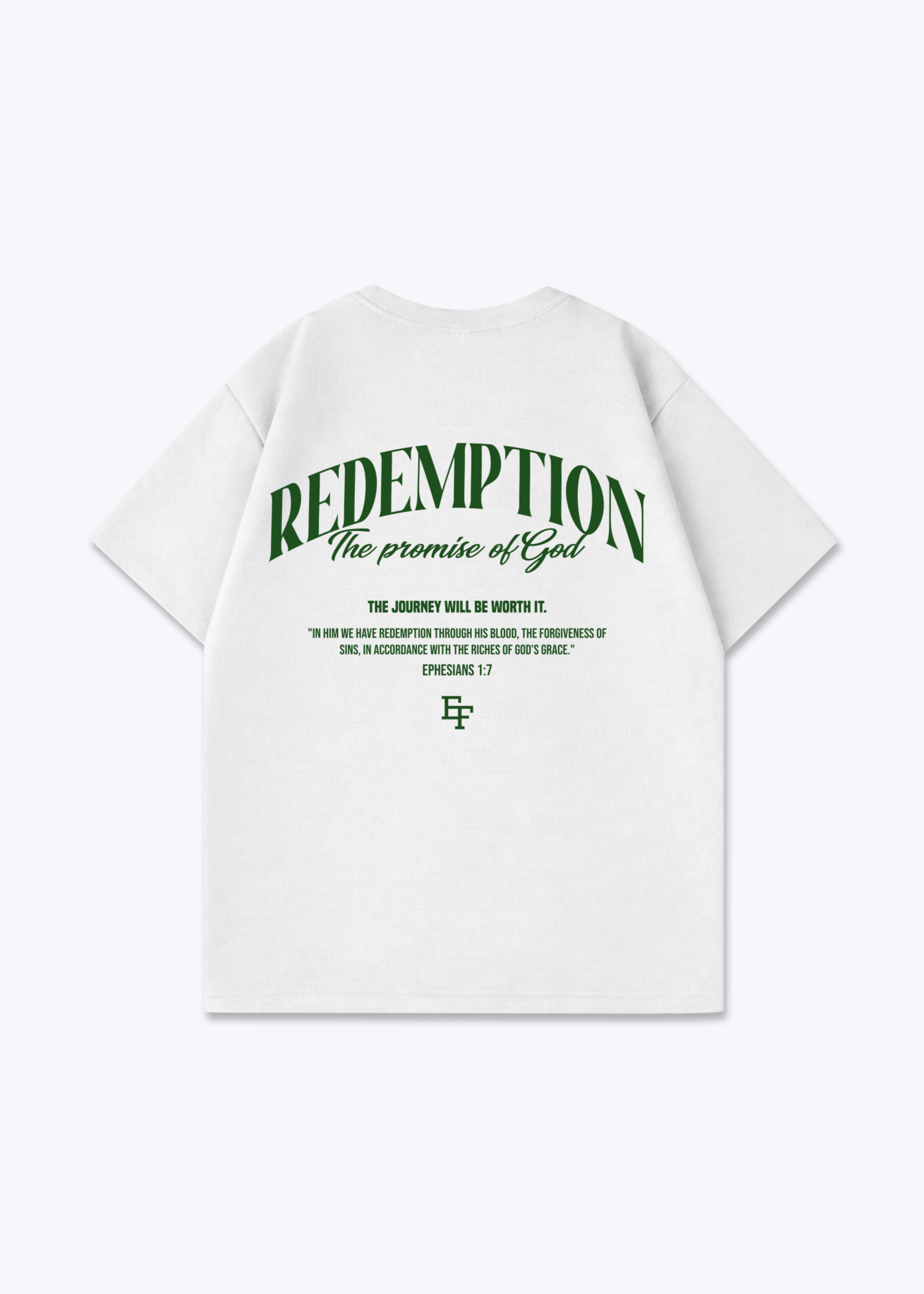 Redemption Oversized Shirt - White Back (Designed)