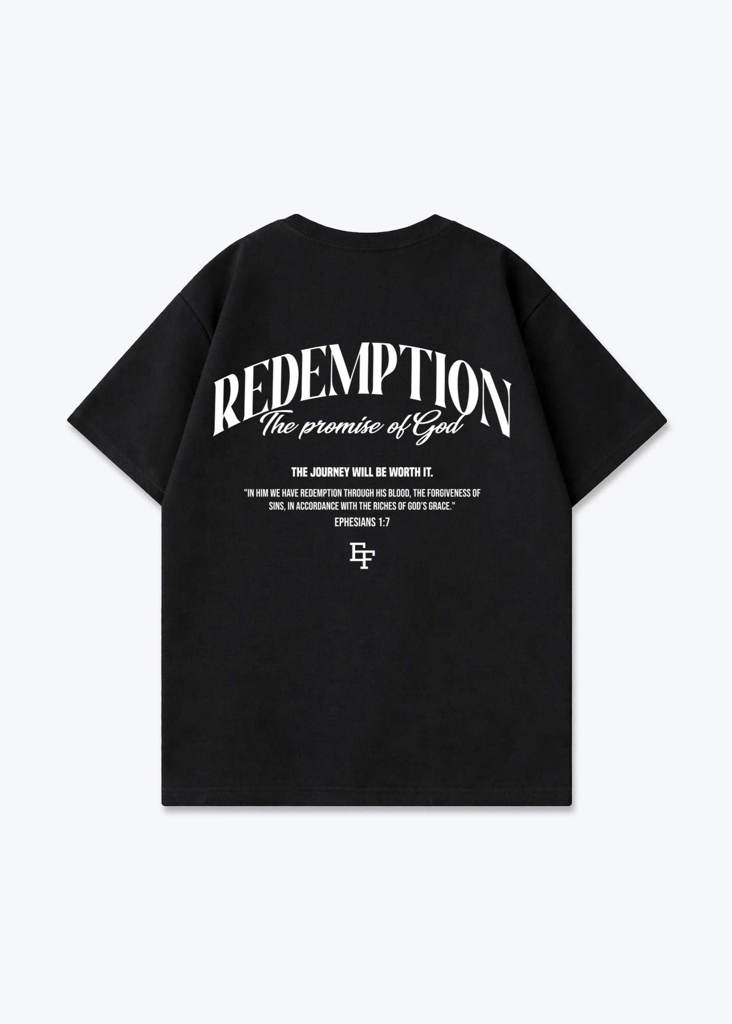 Redemption Oversized Shirt - Black Back (Designed)