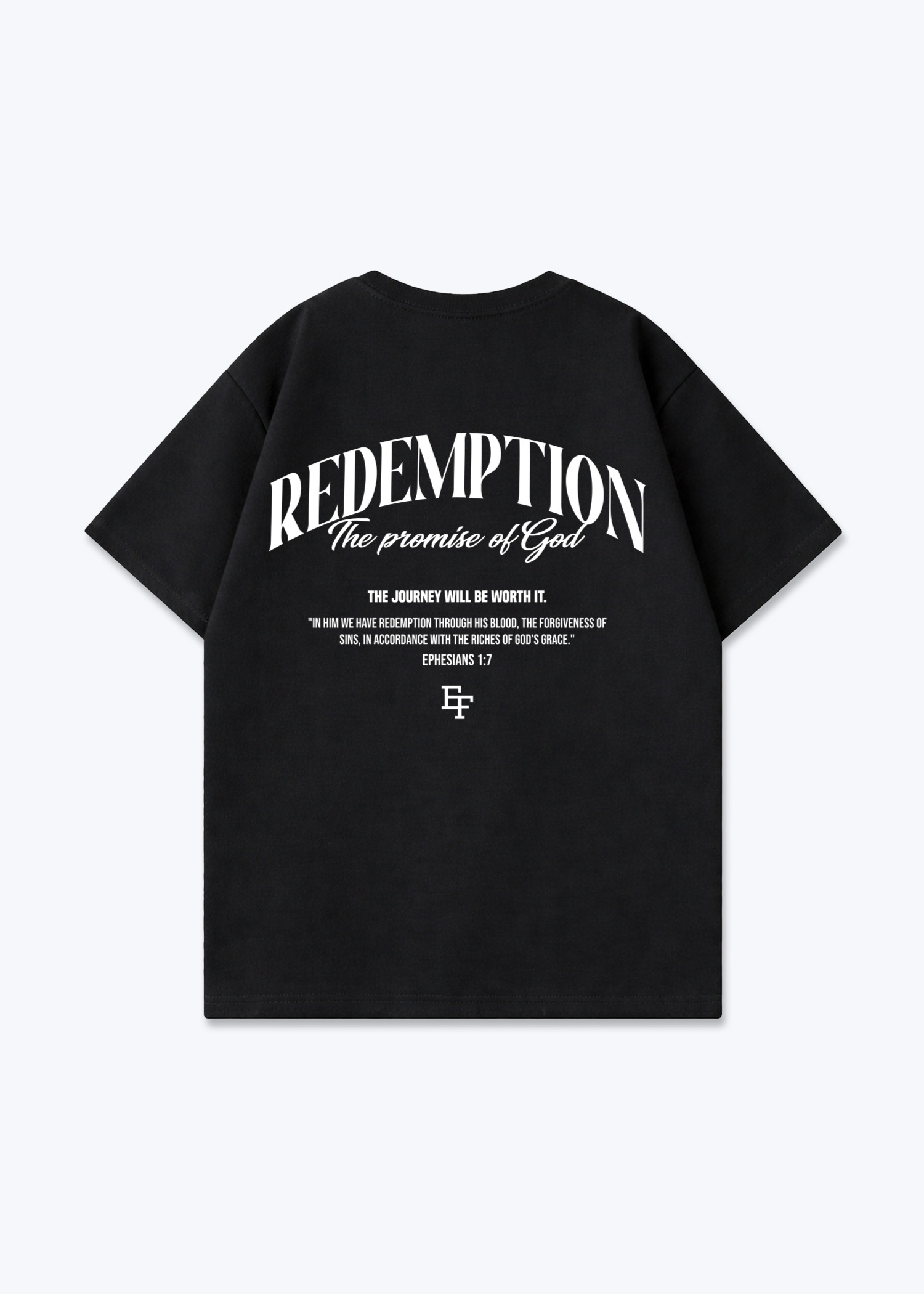 Redemption Oversized Shirt - Black Back (Designed)