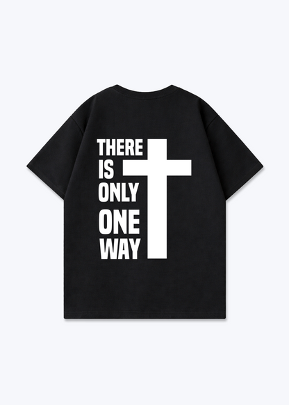 There is only one Way Oversized Shirt - Black Back (Designed)