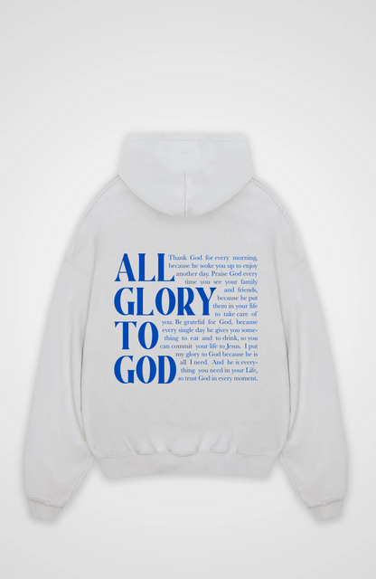 All Glory to God Oversized Hoodie - White Back (Designed)