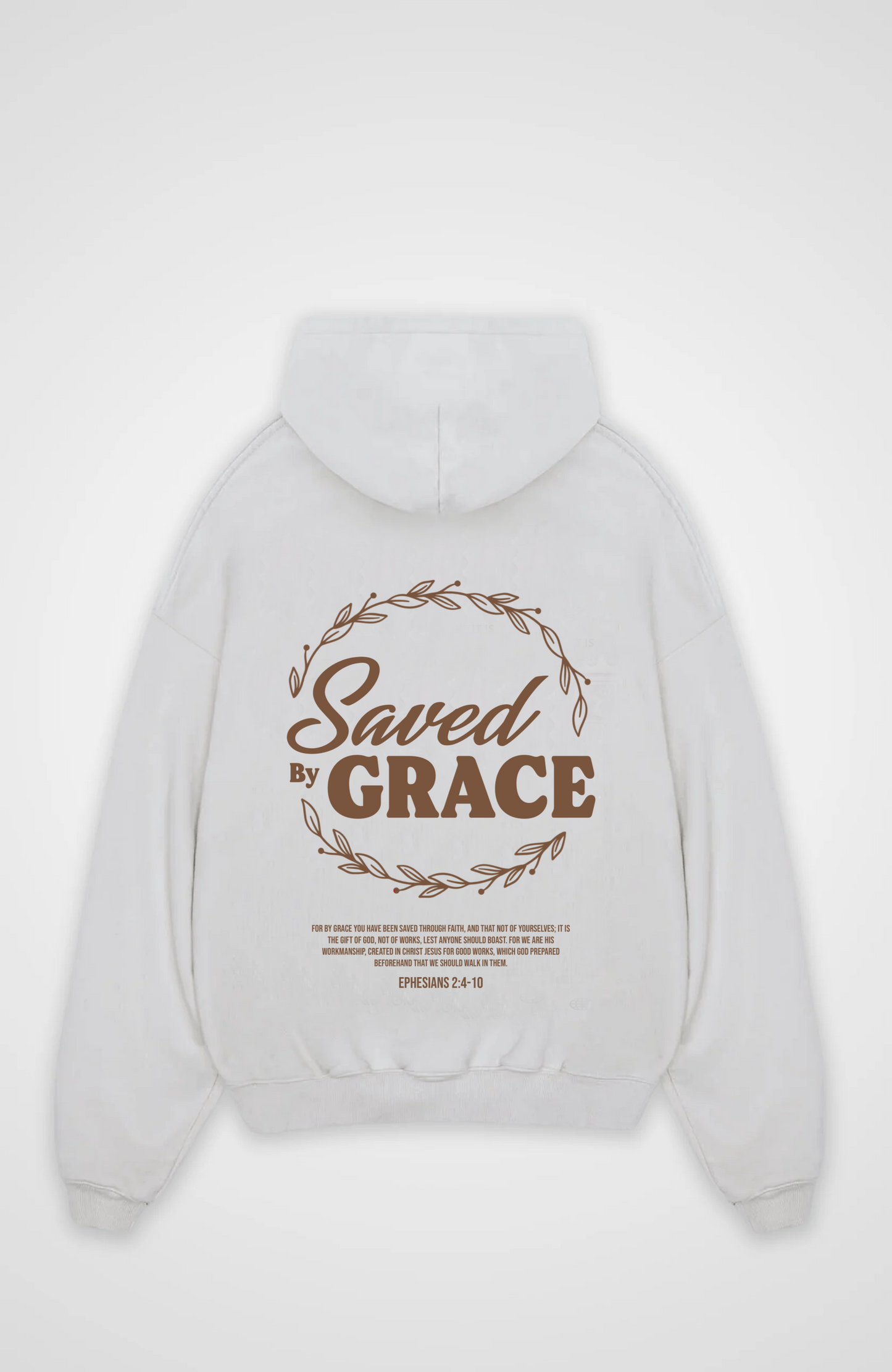 Saved by Grace Oversized Hoodie - White Back (Designed)