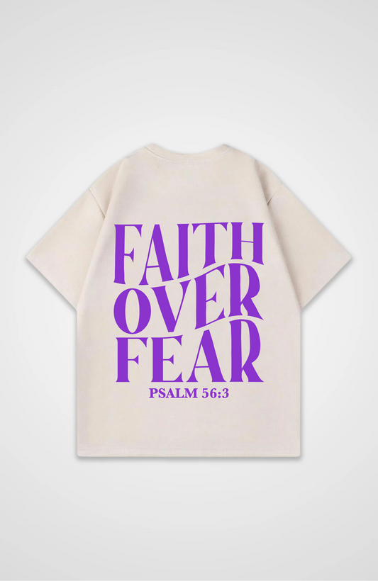 Faith Over Fear Lila Oversized Shirt
