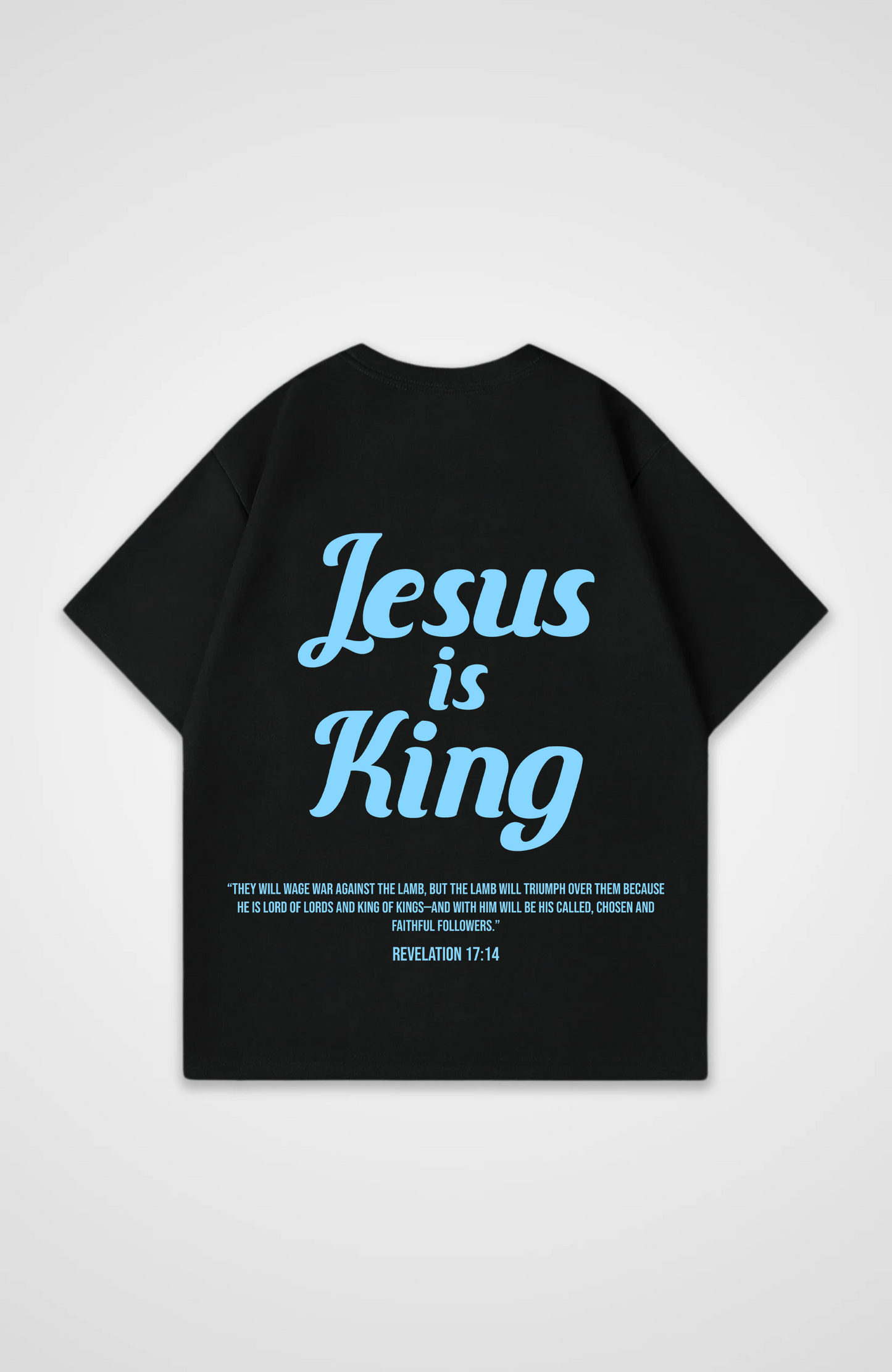 Jesus is King (OG) Hell Blau Oversized Shirt
