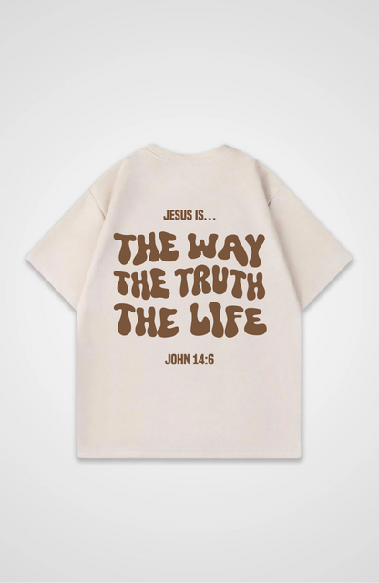 Jesus is the Way... Braun Oversized Shirt