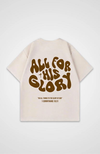 All for his Glory Braun Oversized Shirt