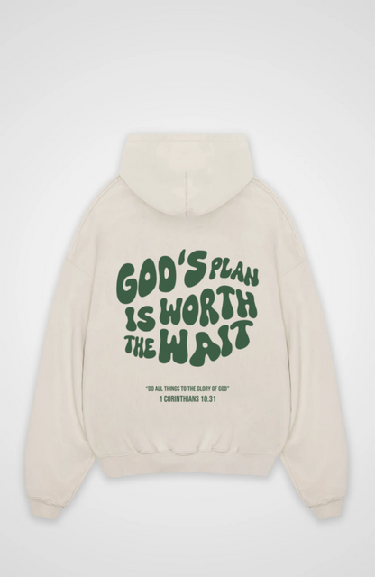Gods Plan is worth the wait Grün Oversized Hoodie