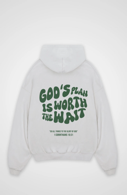Gods Plan is worth the wait Grün Oversized Hoodie
