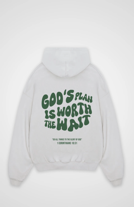 Gods Plan is worth the wait Grün Oversized Hoodie